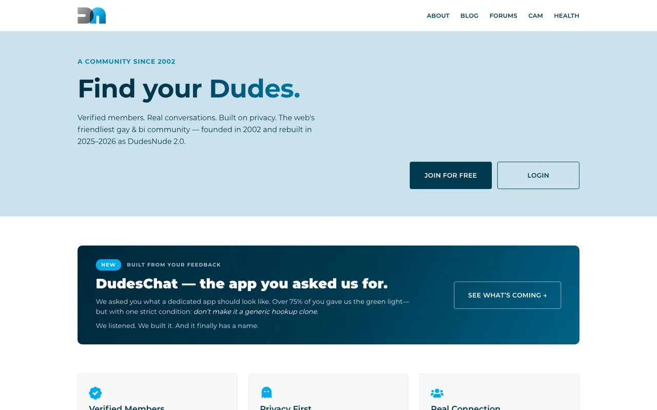 DudesNude website